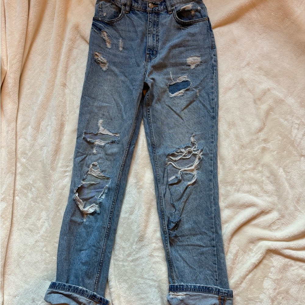 Free People Boyfriend Jeans in Classic Blue